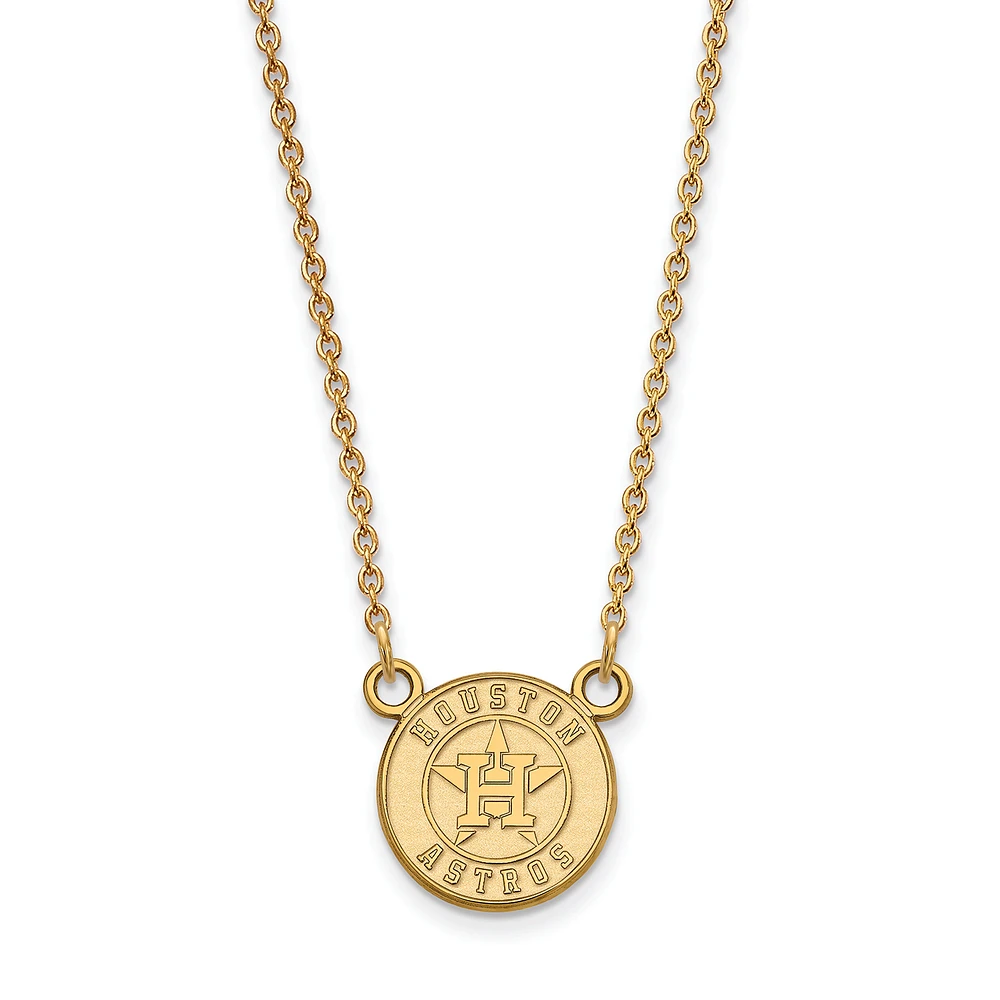 Women's Houston Astros 18'' 14k Yellow Gold Small Pendant Necklace