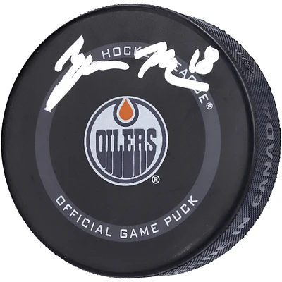 Zach Hyman Edmonton Oilers Autographed Official Game Puck