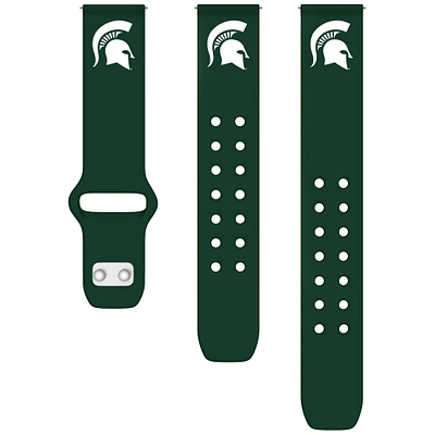 Green Michigan State Spartans 20mm Samsung Silicone Watch Band