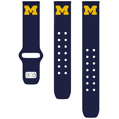 Navy Michigan Wolverines 20mm Samsung Silicone Watch Band