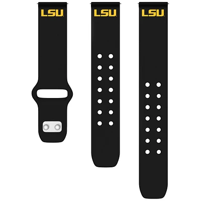 Black LSU Tigers 22mm Samsung Silicone Watch Band