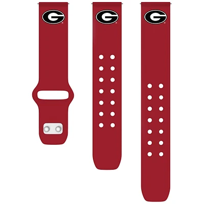 Red Georgia Bulldogs 22mm Samsung Silicone Watch Band