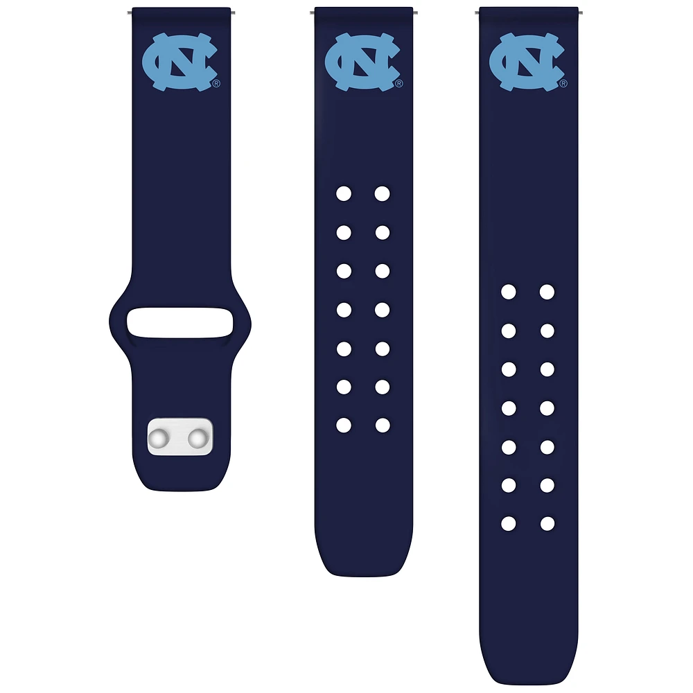 Navy North Carolina Tar Heels 22mm Samsung Silicone Watch Band
