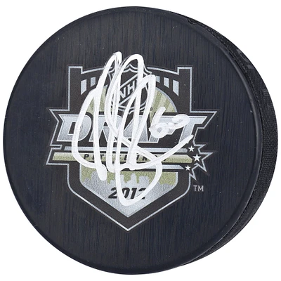 Chris Driedger Seattle Kraken Autographed 2012 NHL Draft Logo Hockey Puck