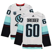 Chris Driedger White Seattle Kraken Autographed adidas Authentic Jersey with Inaugural Season Patch