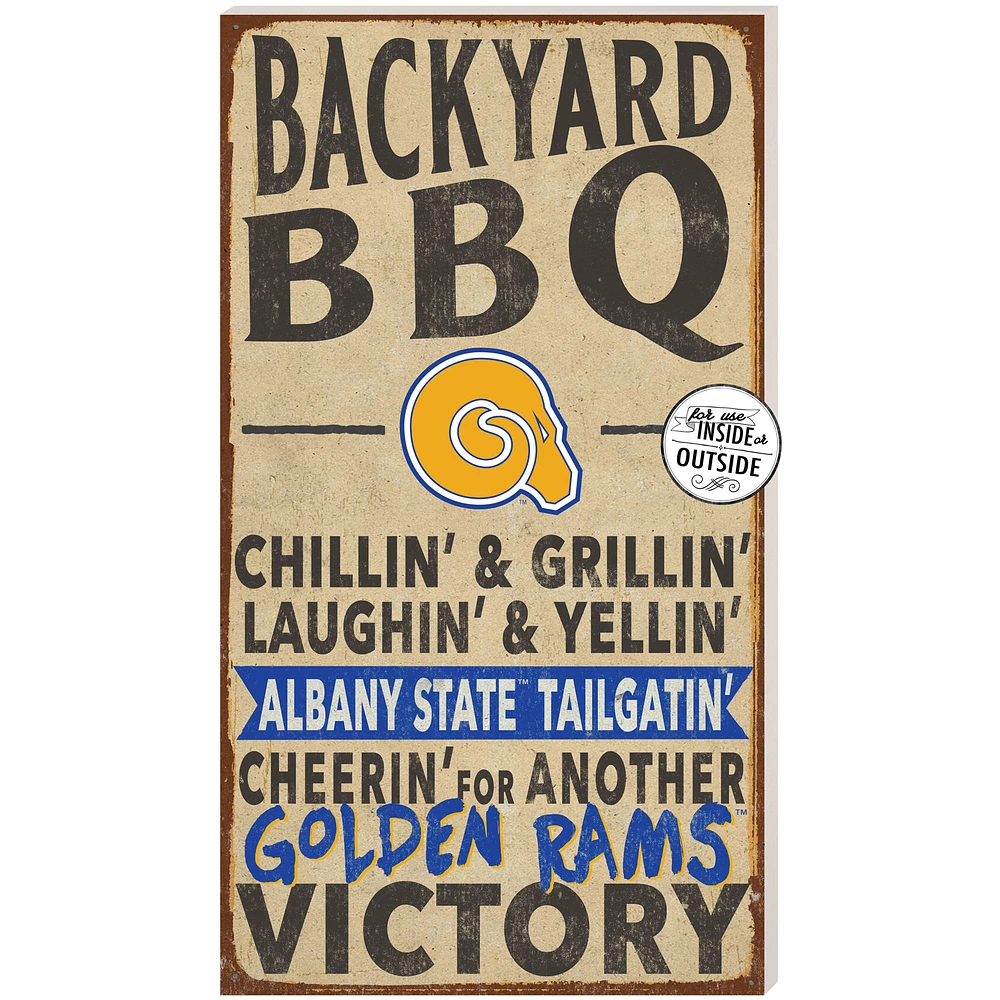 Albany State Golden Rams 11'' x 20'' Indoor/Outdoor BBQ Sign