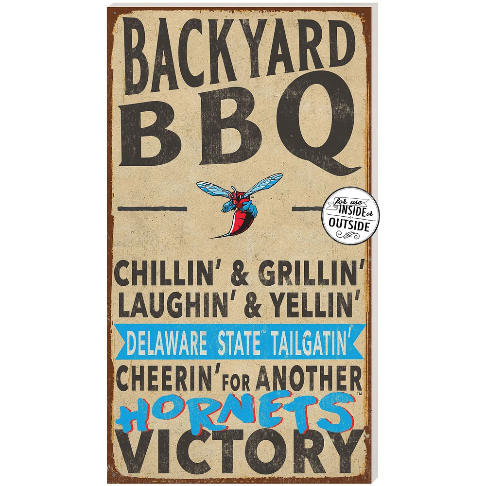Delaware State Hornets 11'' x 20'' Indoor/Outdoor BBQ Sign