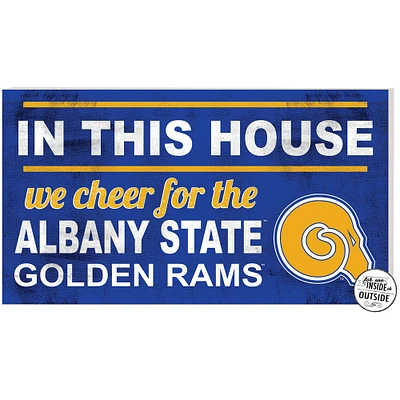 Albany State Golden Rams 11'' x 20'' Indoor/Outdoor In This House Sign