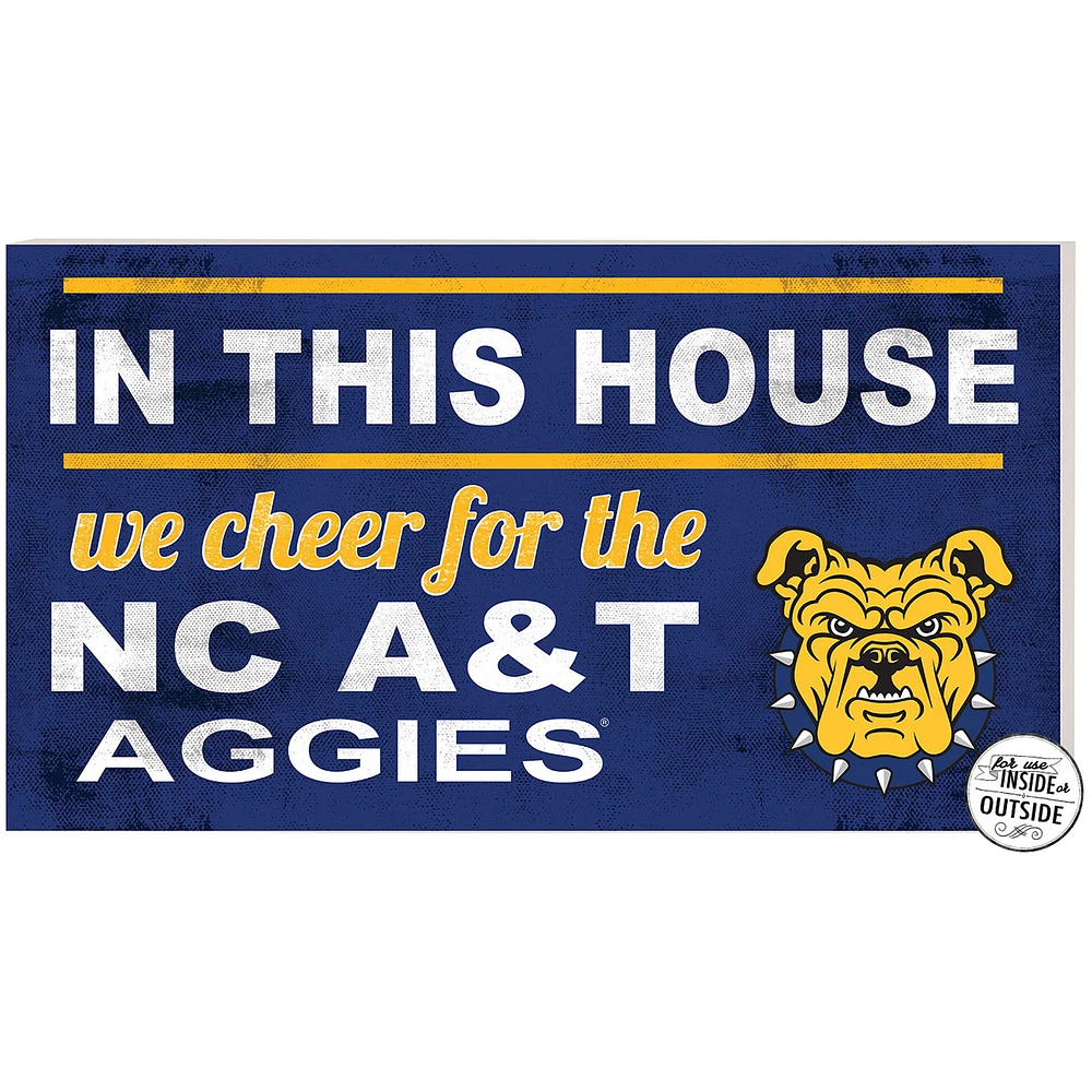 North Carolina A&T Aggies 11'' x 20'' Indoor/Outdoor In This House Sign