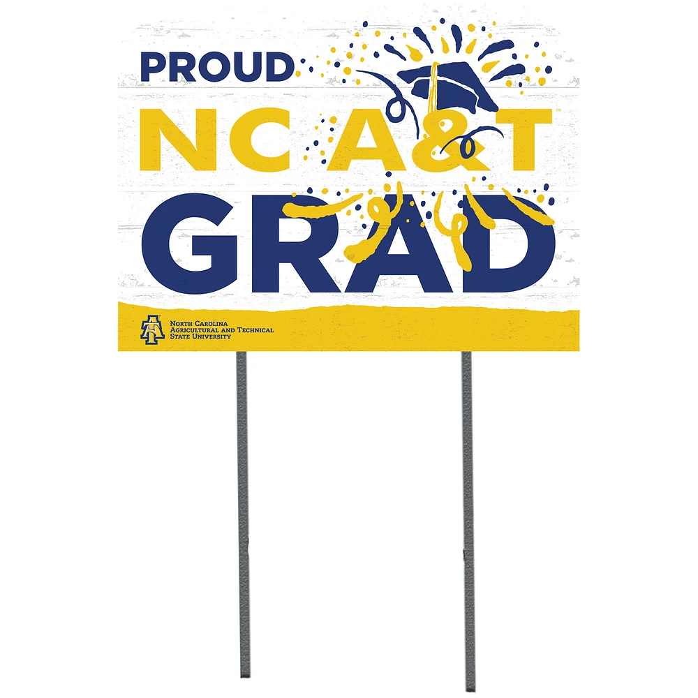 North Carolina A&T Aggies 18'' x 24'' Proud Grad Yard Sign
