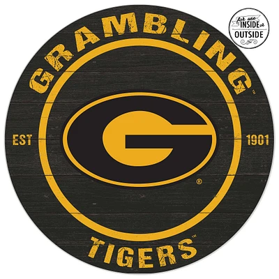 Grambling Tigers 20'' x 20'' Indoor/Outdoor Circle Sign