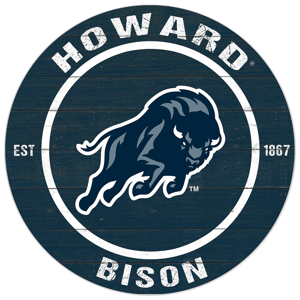 Howard Bison 20'' x 20'' Indoor/Outdoor Circle Sign