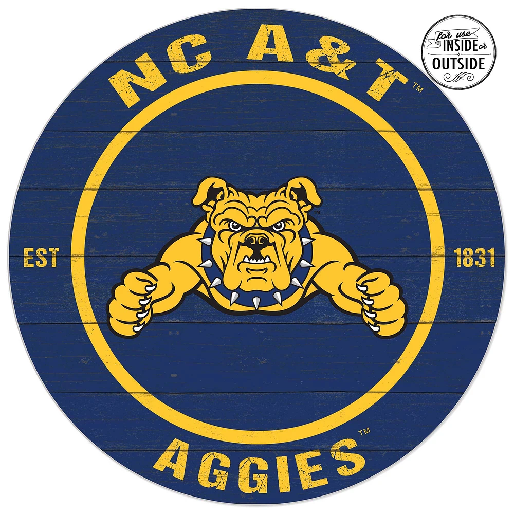 North Carolina A&T Aggies 20'' x 20'' Indoor/Outdoor Circle Sign