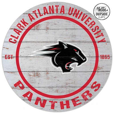 Clark Atlanta University Panthers 20'' x 20'' Indoor/Outdoor Weathered Circle Sign