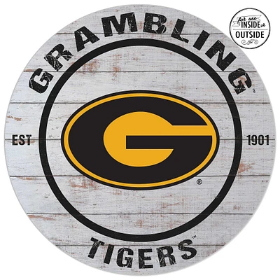 Grambling Tigers 20'' x 20'' Indoor/Outdoor Weathered Circle Sign