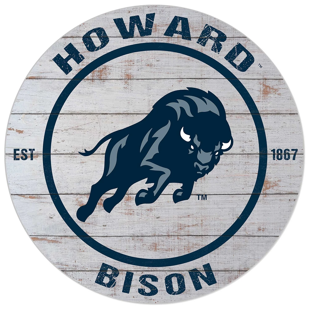 Howard Bison 20'' x 20'' Indoor/Outdoor Weathered Circle Sign