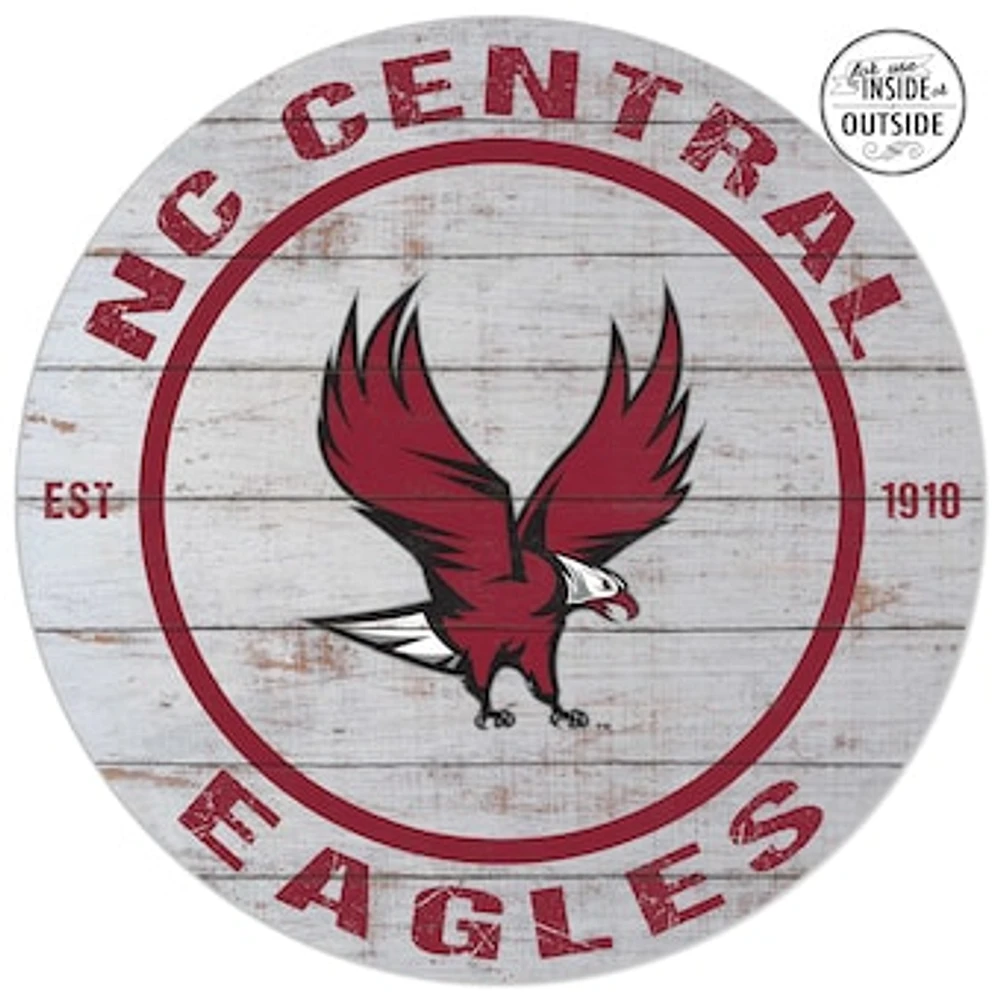 North Carolina Central Eagles 20'' x 20'' Indoor/Outdoor Weathered Circle Sign