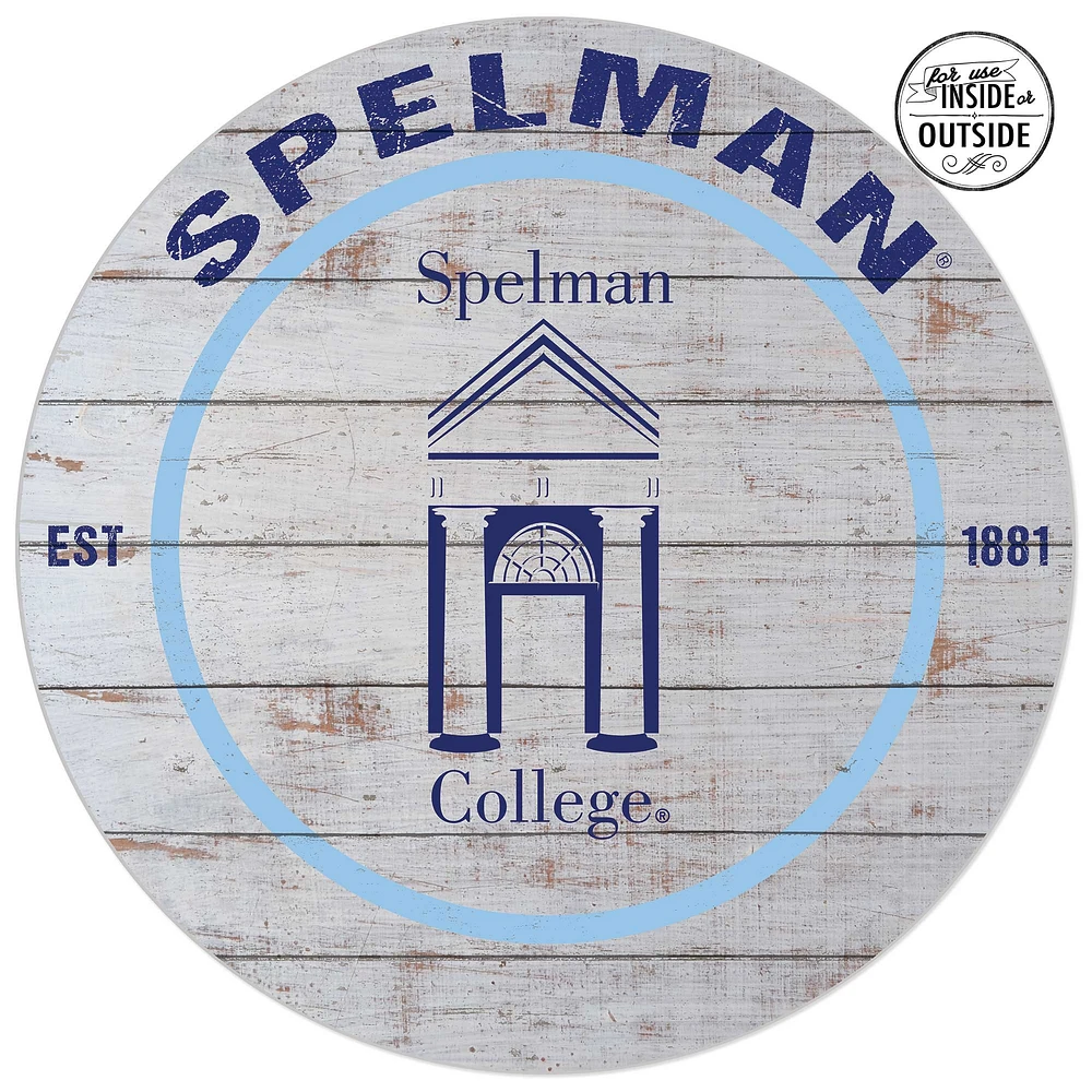 Spelman College Jaguars 20'' x 20'' Indoor/Outdoor Weathered Circle Sign
