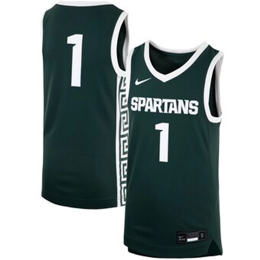 Youth Nike #1 Green Michigan State Spartans Team Replica Basketball Jersey