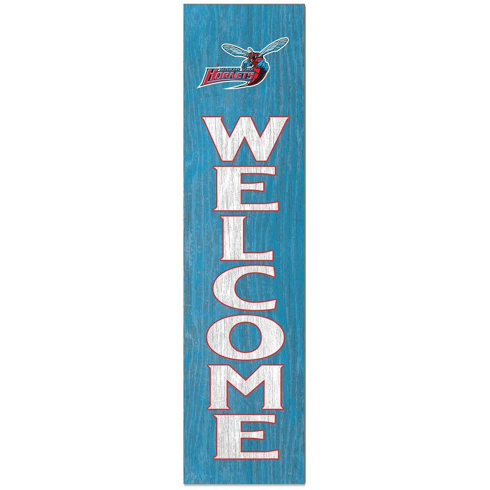 Delaware State Hornets 12'' x 48'' Welcome Outdoor Leaner