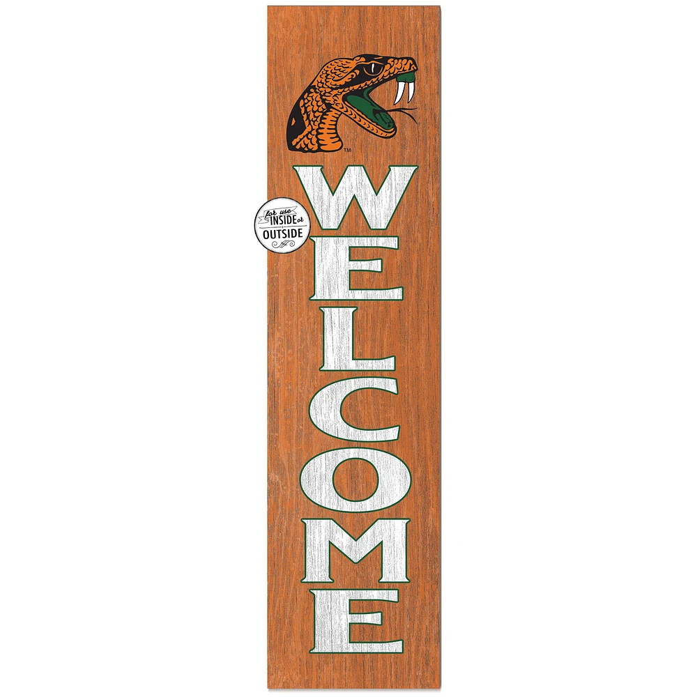 Florida A&M Rattlers 12'' x 48'' Welcome Outdoor Leaner