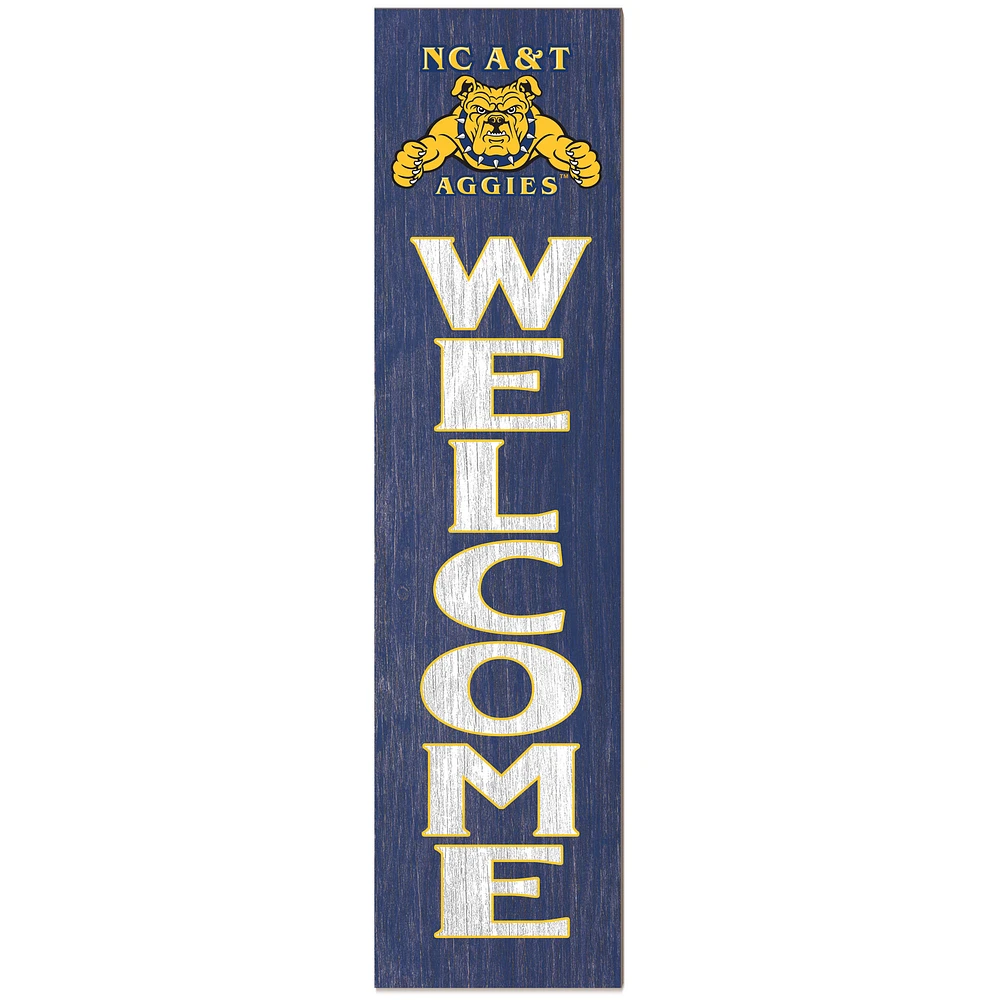 North Carolina A&T Aggies 12'' x 48'' Welcome Outdoor Leaner