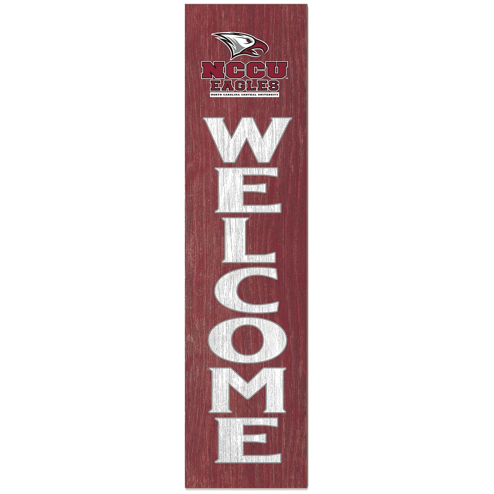 North Carolina Central Eagles 12'' x 48'' Welcome Outdoor Leaner