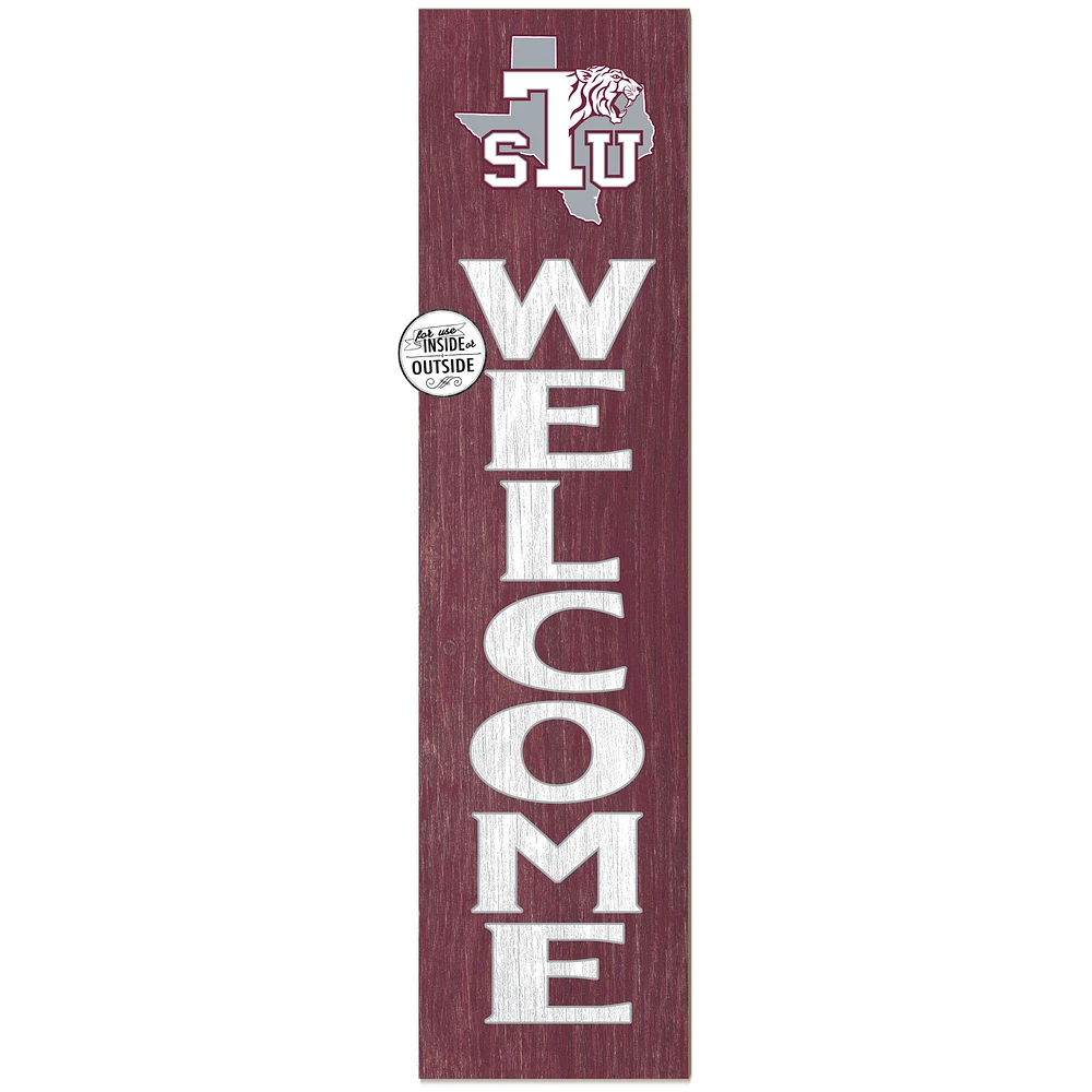Texas Southern Tigers 12'' x 48'' Welcome Outdoor Leaner