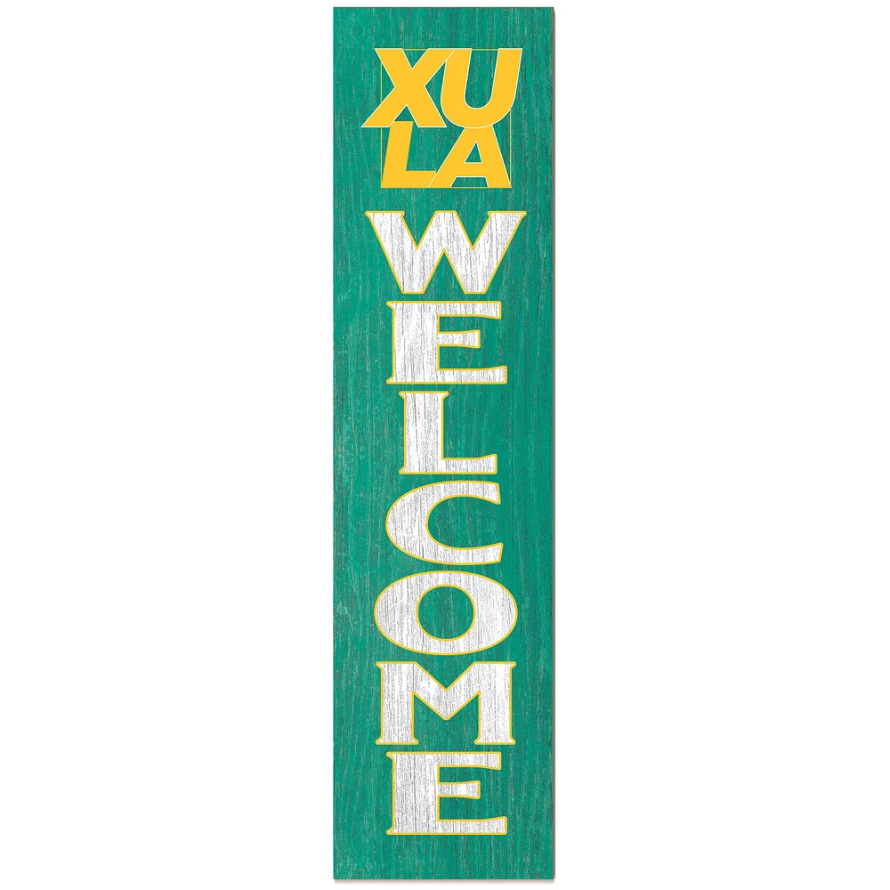 XULA Gold 12'' x 48'' Welcome Outdoor Leaner