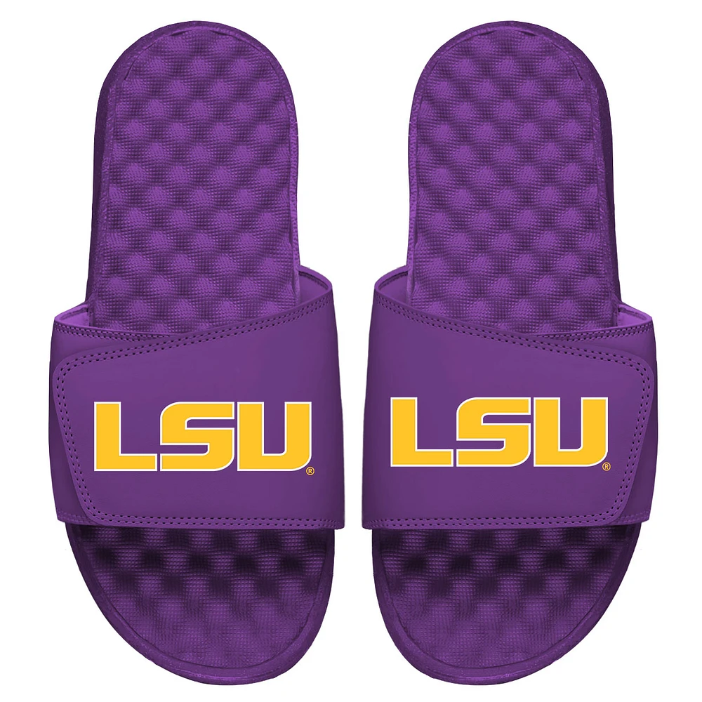 Youth ISlide Purple LSU Tigers Primary Logo Slide Sandals