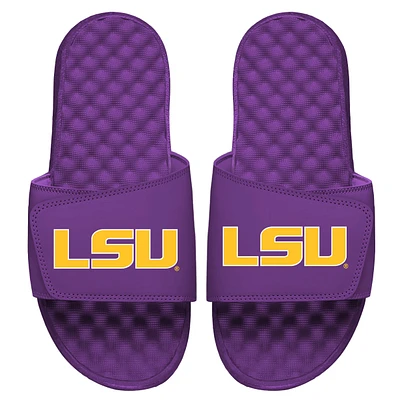 Youth ISlide Purple LSU Tigers Primary Logo Slide Sandals