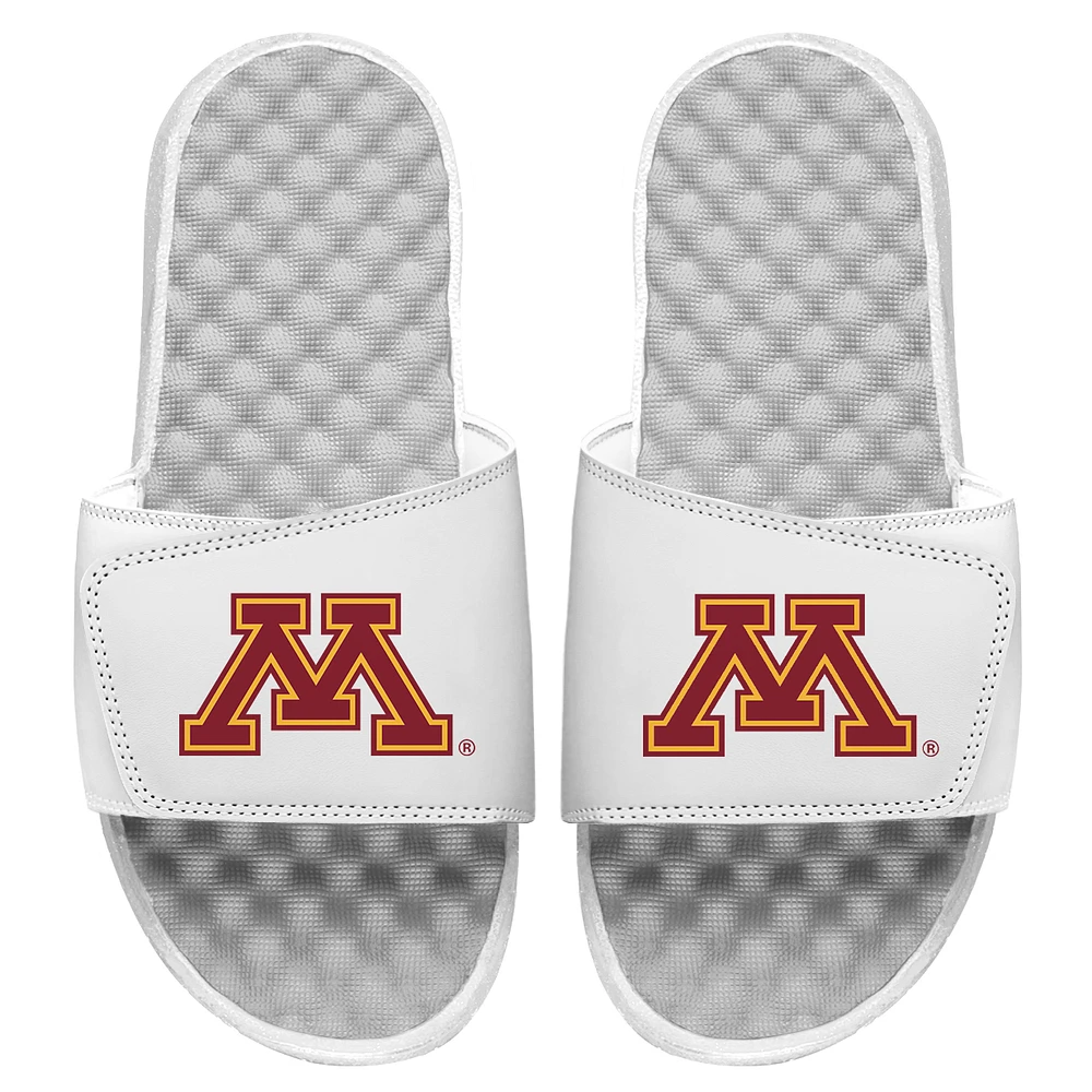 Youth ISlide White Minnesota Golden Gophers Primary Logo Slide Sandals