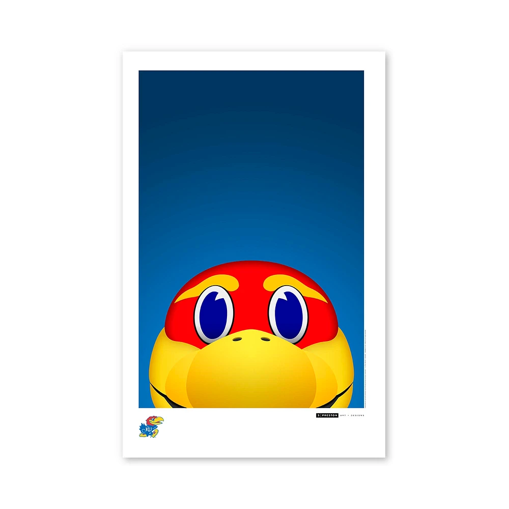 Kansas Jayhawks 11'' x 17'' Big Jay Art Poster
