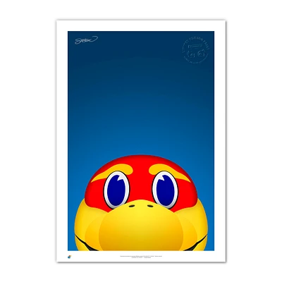 Kansas Jayhawks 14'' x 20'' Big Jay Fine Art Print