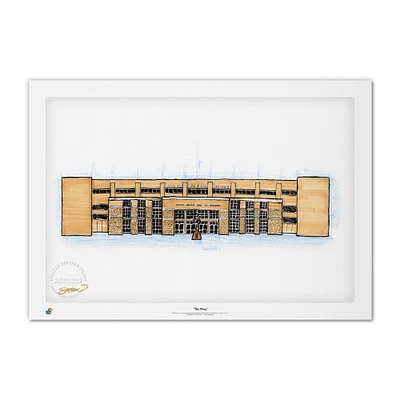 Kansas Jayhawks Allen Fieldhouse Sketch Limited Edition 20'' x 14'' Limited Edition Fine Art Print