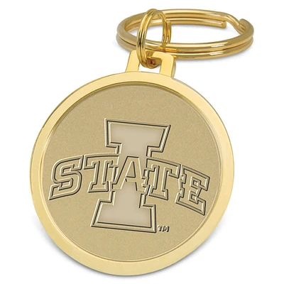 Gold Iowa State Cyclones Split-Wire Logo Key Ring