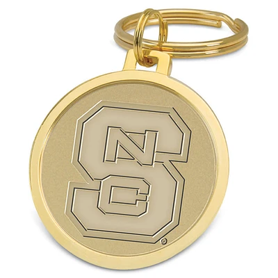 Gold NC State Wolfpack Split-Wire Logo Key Ring