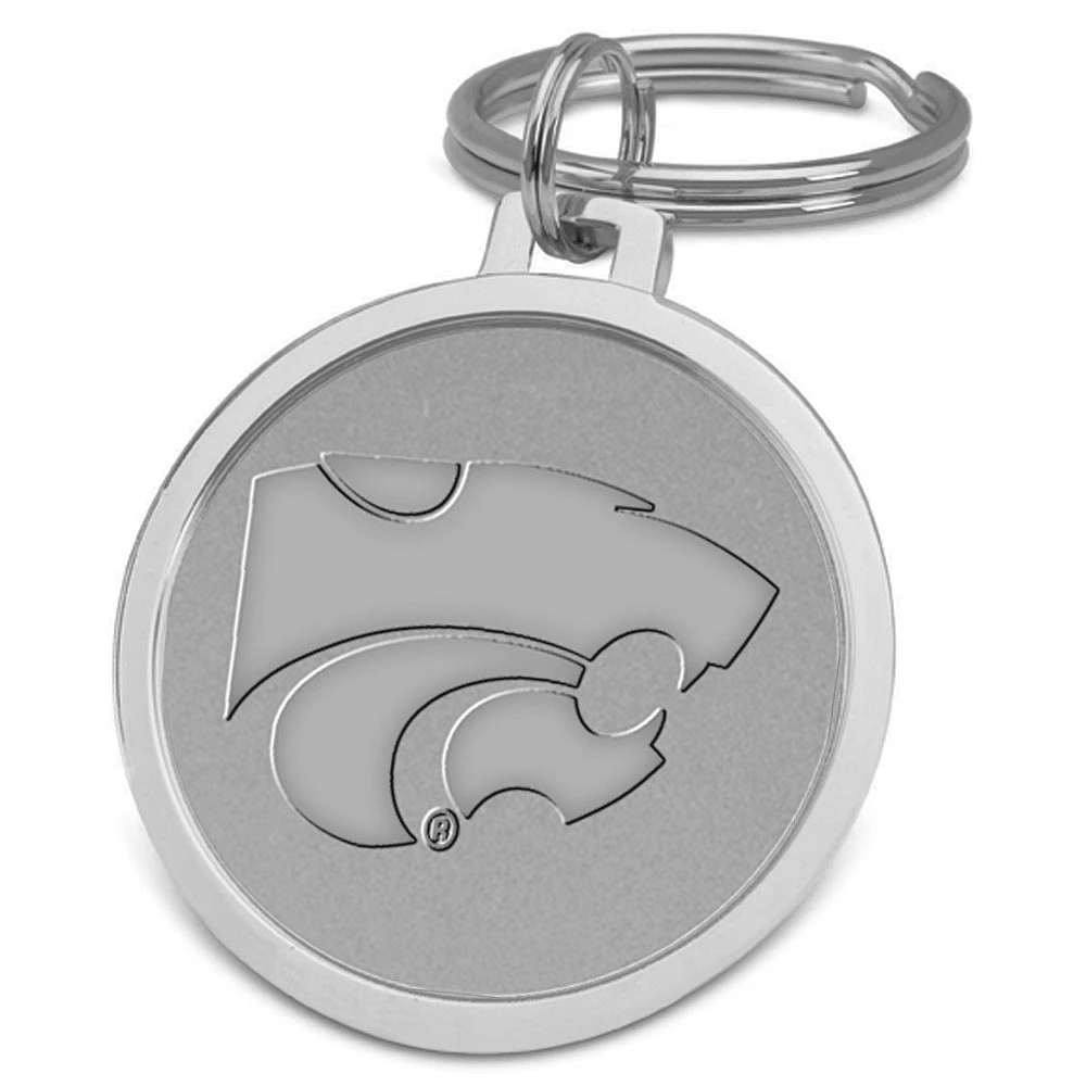 Silver Kansas State Wildcats Split-Wire Logo Key Ring