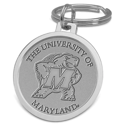 Silver Maryland Terrapins Split-Wire Logo Key Ring