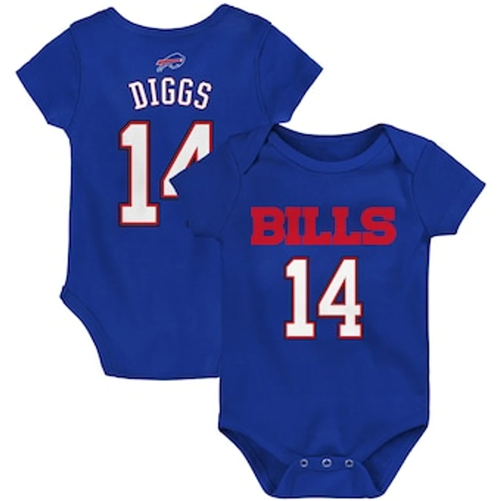 Infant Stefon Diggs Royal Buffalo Bills Mainliner Player Name & Number Bodysuit
