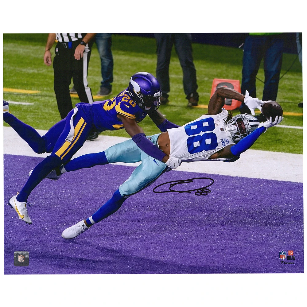 CeeDee Lamb Dallas Cowboys Autographed 16" x 20" TD Catch vs. Minnesota Photograph