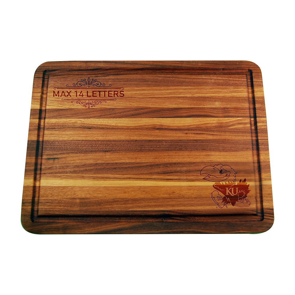 Kansas Jayhawks Large Acacia Personalized Cutting & Serving Board