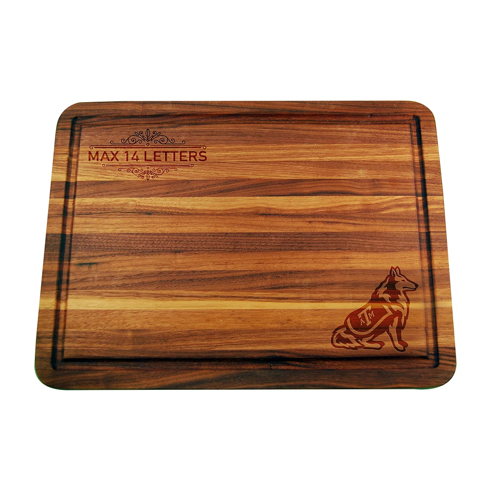 Texas A&M Aggies Large Acacia Personalized Cutting & Serving Board