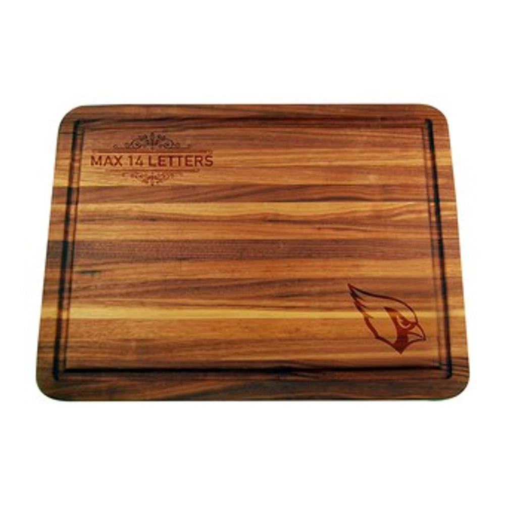 Arizona Cardinals Large Acacia Personalized Cutting & Serving Board