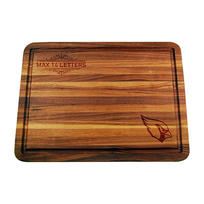 Arizona Cardinals Large Acacia Personalized Cutting & Serving Board