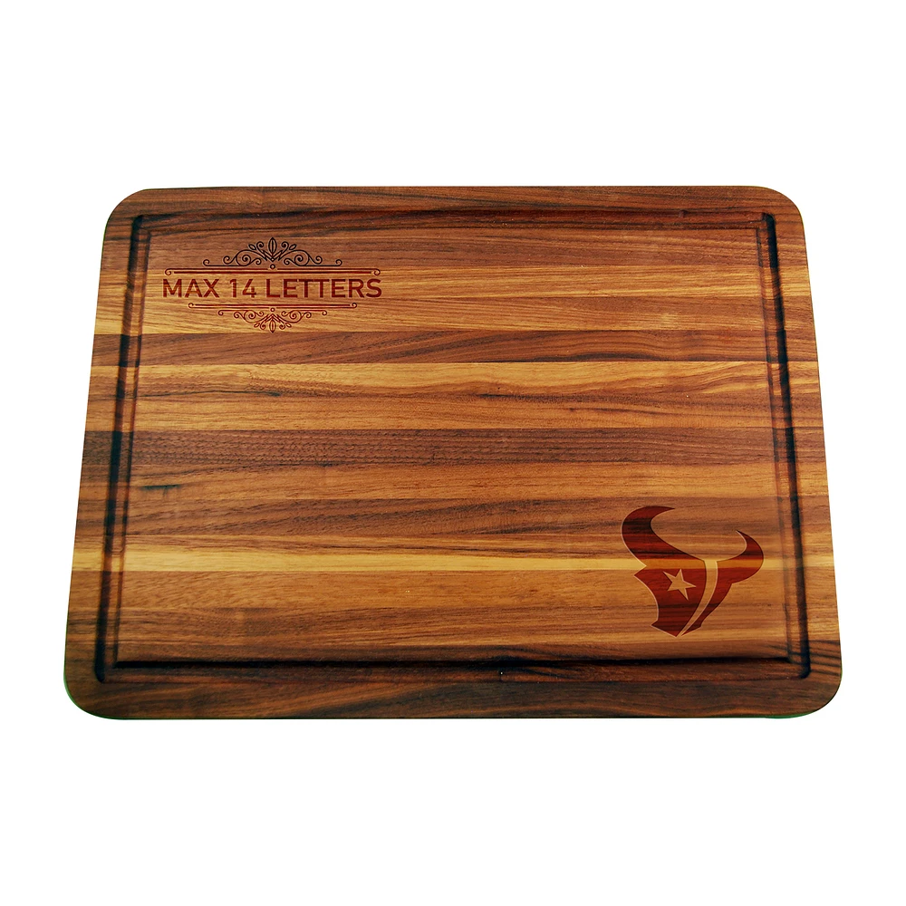 Houston Texans Large Acacia Personalized Cutting & Serving Board