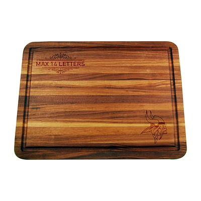 Minnesota Vikings Large Acacia Personalized Cutting & Serving Board