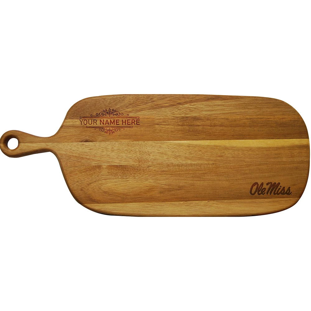 Ole Miss Rebels Personalized Acacia Paddle Serving Board