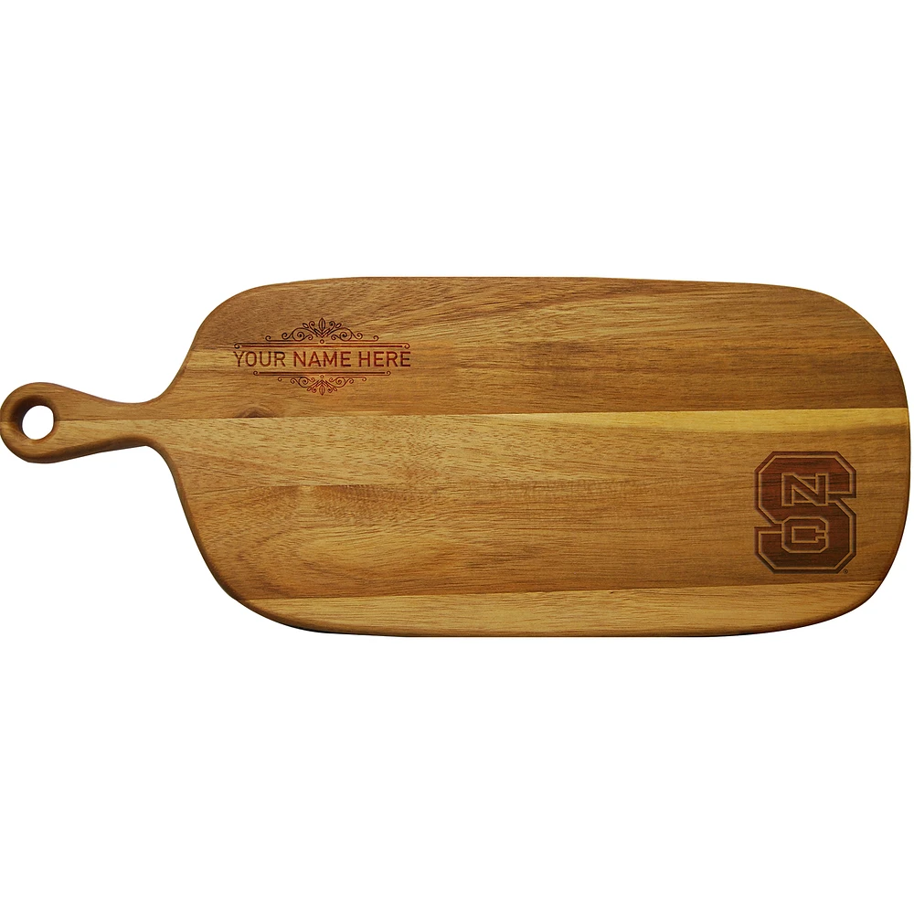 NC State Wolfpack Personalized Acacia Paddle Serving Board