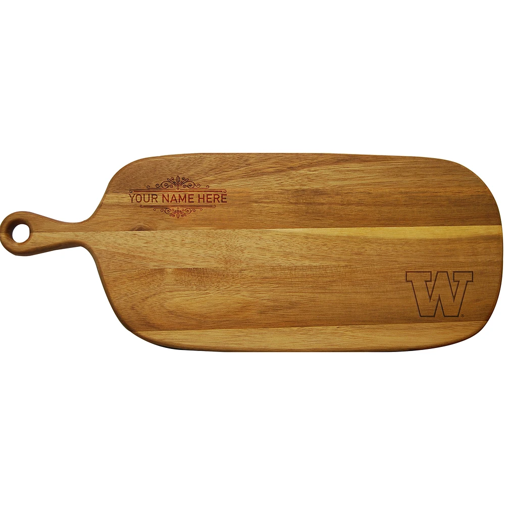 Washington Huskies Personalized Acacia Paddle Serving Board